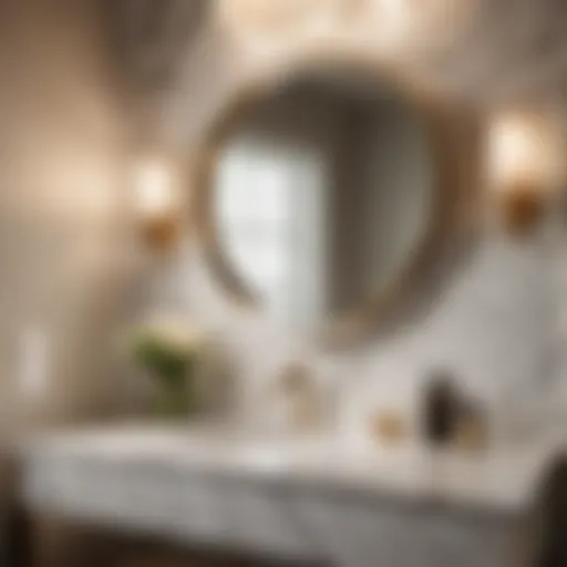 Sophisticated Marble Vanity in Luxurious Bathroom