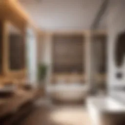 Elegant bathroom design concept with minimalist aesthetic