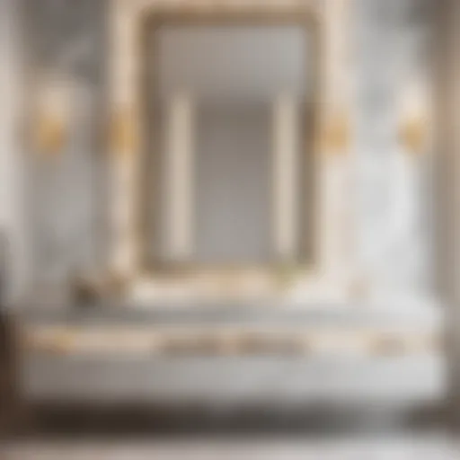 Luxurious Marble Accented Design Elegant bathroom design template with marble accents