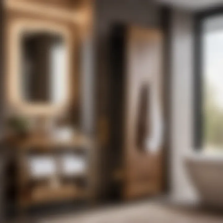 Elegant bathroom design featuring Over the Bathroom Door Towel Rack