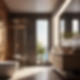 Elegant bathroom design software interface