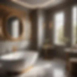 Elegant bathroom with matte paint finish