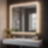 Elegant Bathroom Mirror with Side Shelves