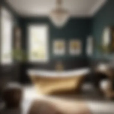 Sophisticated Bathroom Paint Choice Elegant bathroom with painted walls