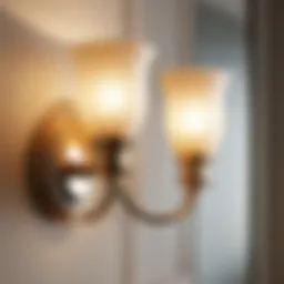 Elegant bathroom sconce with warm lighting