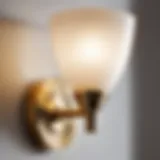 Elegant bathroom wall sconce