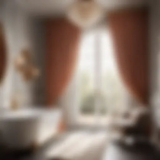 Elegant Bathroom Setting with Priscilla Curtains