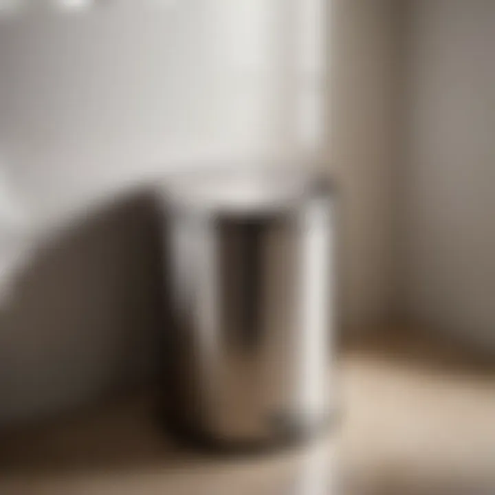 Elegant Bathroom Trash Can with Lid