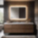 Sleek and Stylish Vanity Design Elegant 43-Inch Bathroom Vanity in Modern Bathroom Setting