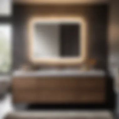 Sleek and Stylish Vanity Design Elegant 43-Inch Bathroom Vanity in Modern Bathroom Setting