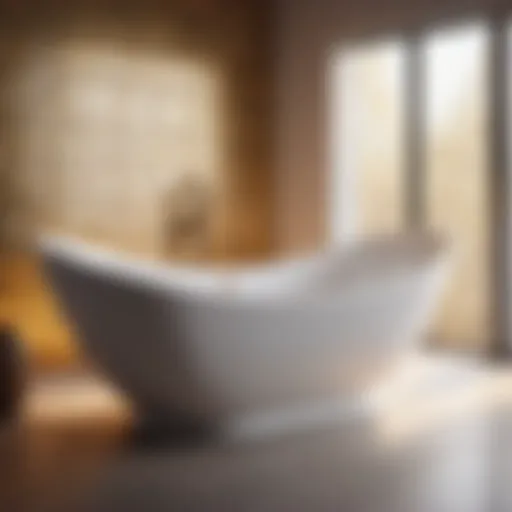 Sleek and Sophisticated Bathtub Design Elegant bathtub design with intricate detailing