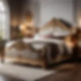 Elegant Bed Frame with Intricate Designs
