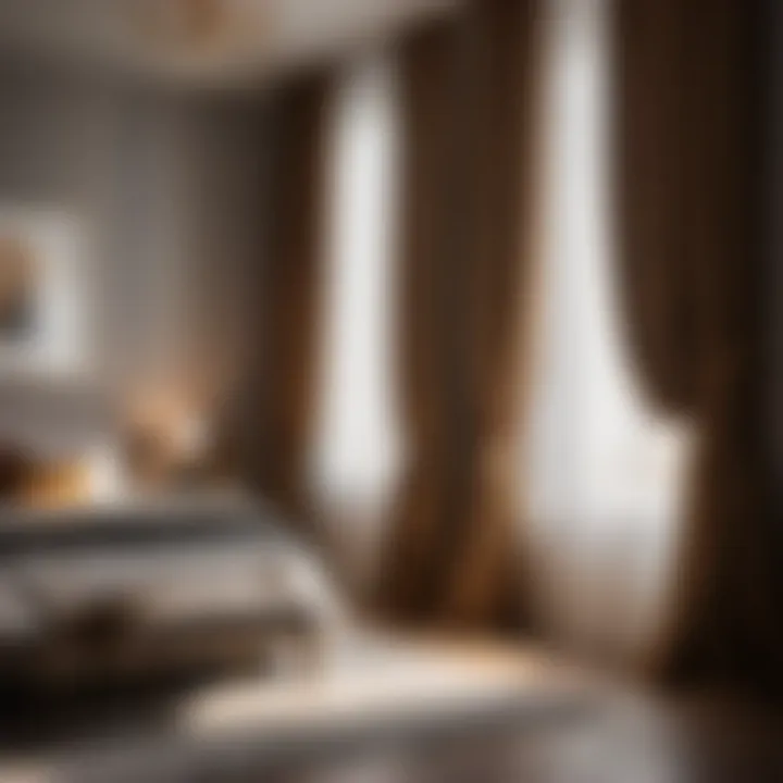 Dramatic Blackout Curtains in Stylish Bedroom