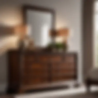 Elegant 2-Piece Bedroom Dresser Set - Rich Wood Finish