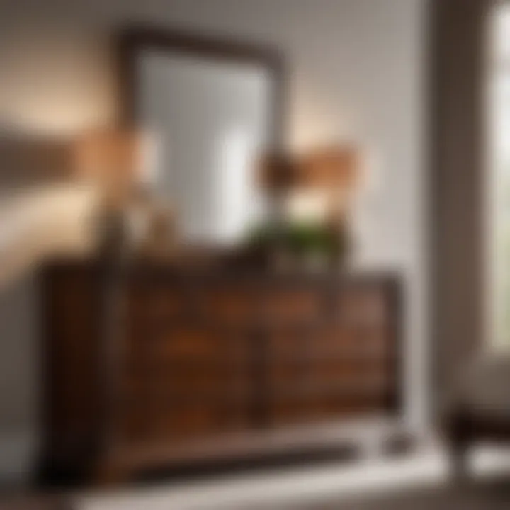 Elegant 2-Piece Bedroom Dresser Set - Rich Wood Finish