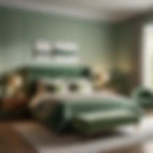 Elegant Bedroom with Muted Green Accents