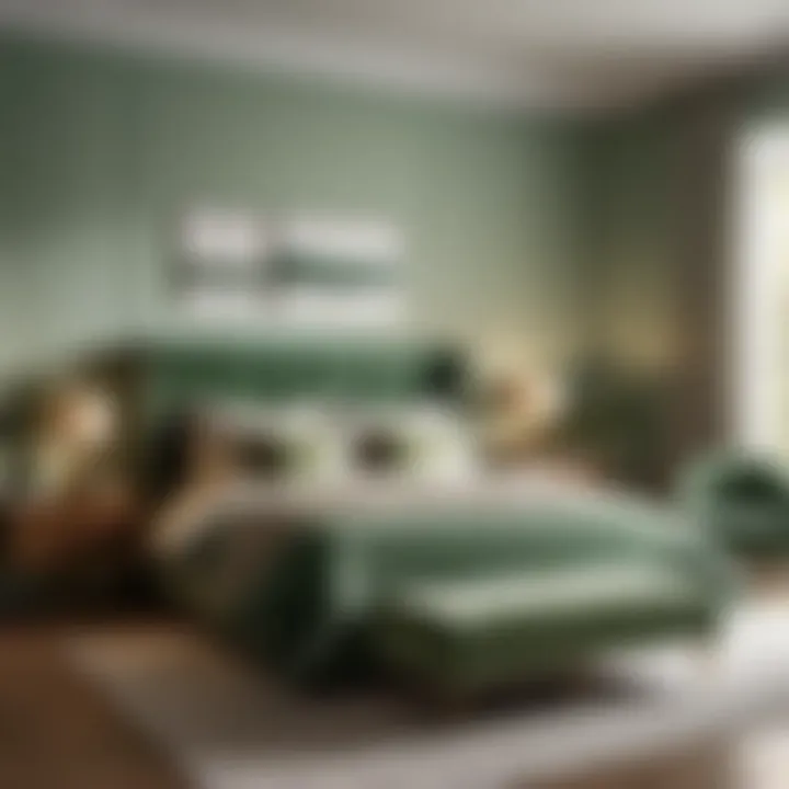 Elegant Bedroom with Muted Green Accents