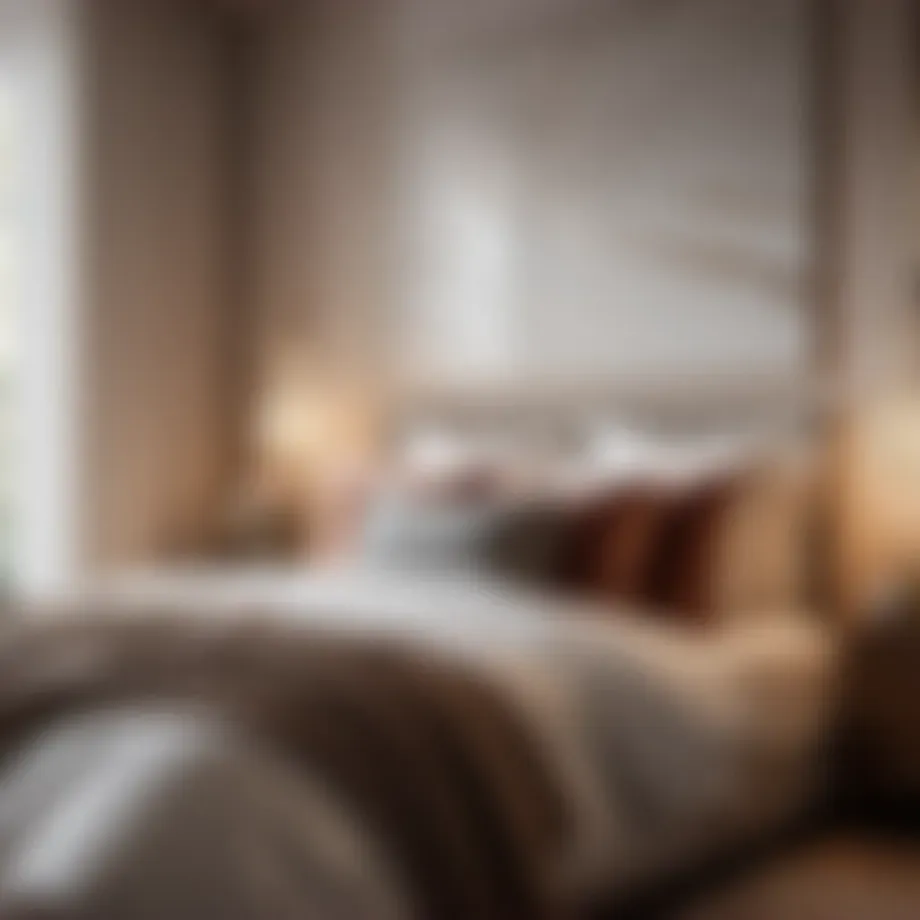 Elegant bedroom with neatly made bed