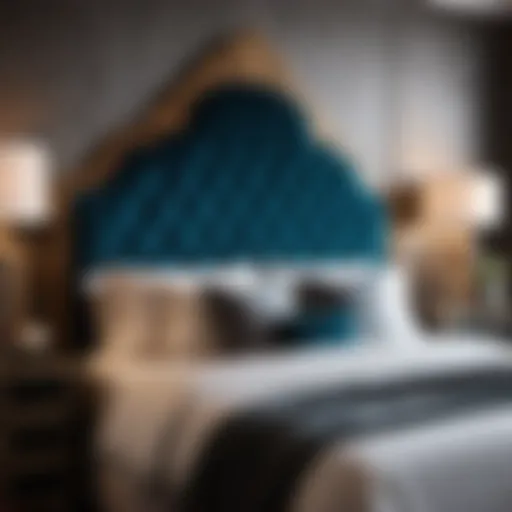 Elegant Bedroom Decor with Plush Velvet Headboard