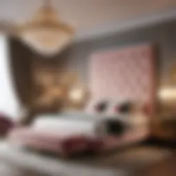 Elegant Bedroom Set with Velvet Upholstery