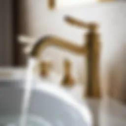 Elegant Brass Bathroom Faucet Fixture