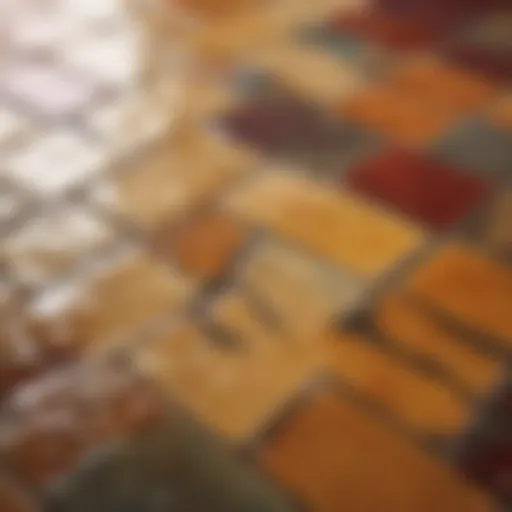 Elegant brush strokes on bathroom floor tiles