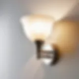 Elegant brushed nickel sconce bathroom light fixture