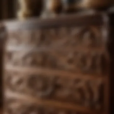Intricate Carvings Enhancing Dresser Aesthetics Elegant Carved Accents on Heavy Duty Dresser