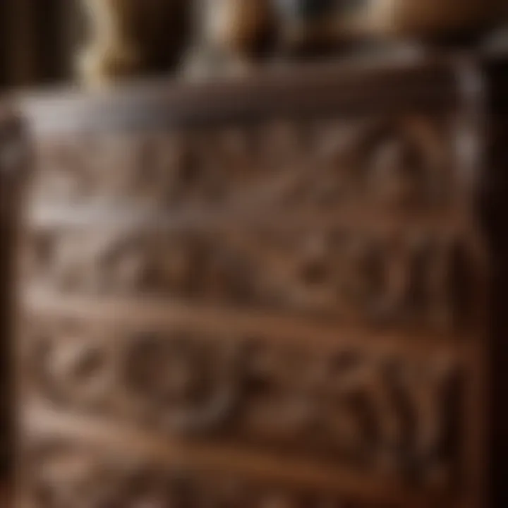 Intricate Carvings Enhancing Dresser Aesthetics Elegant Carved Accents on Heavy Duty Dresser