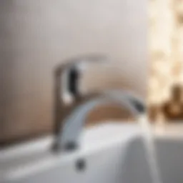 Elegant chrome wall mount bathroom faucet
