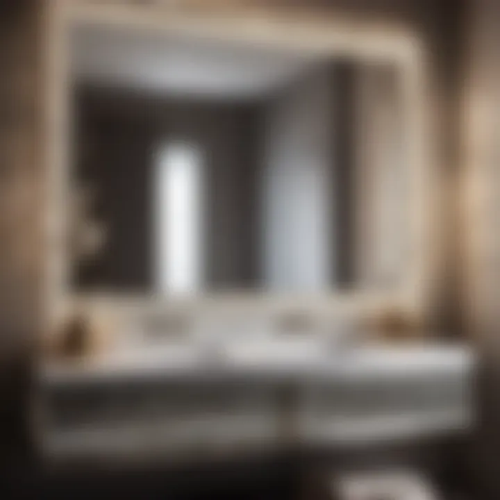Elegant Crystal and Mirror Bathroom Vanity