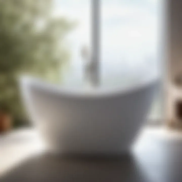 Elegant design concept for a high-end Toto bathtub