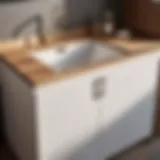 Sophisticated Design Elegant design of 18 laundry sink with cabinet