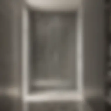 Luminous Elegance in Bathroom Glass Door Elegant Glass Door Design Reflecting Light