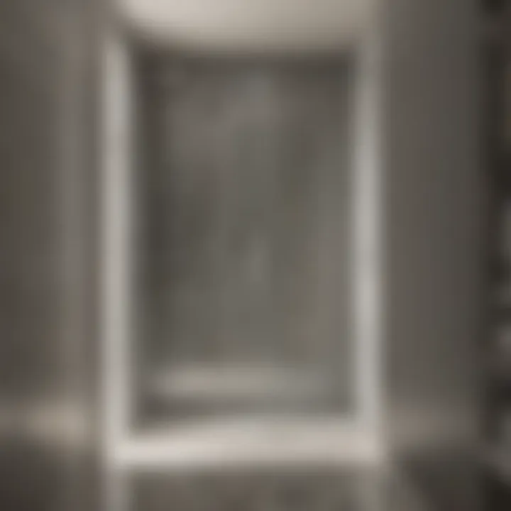 Luminous Elegance in Bathroom Glass Door Elegant Glass Door Design Reflecting Light