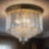 Elegant dimmable bedroom light fixture with crystal accents