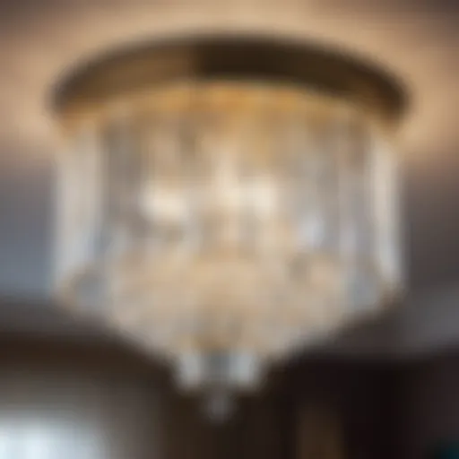 Elegant dimmable bedroom light fixture with crystal accents