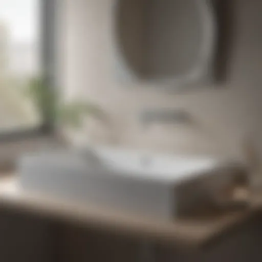 Elegant drop-in bathroom sink in a modern setting