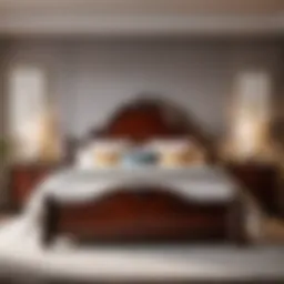Exquisite Eastern King Bed Frame in Mahogany Finish