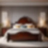 Luxurious Mahogany Bed Frame for Eastern King Bedroom Exquisite Eastern King Bed Frame in Mahogany Finish