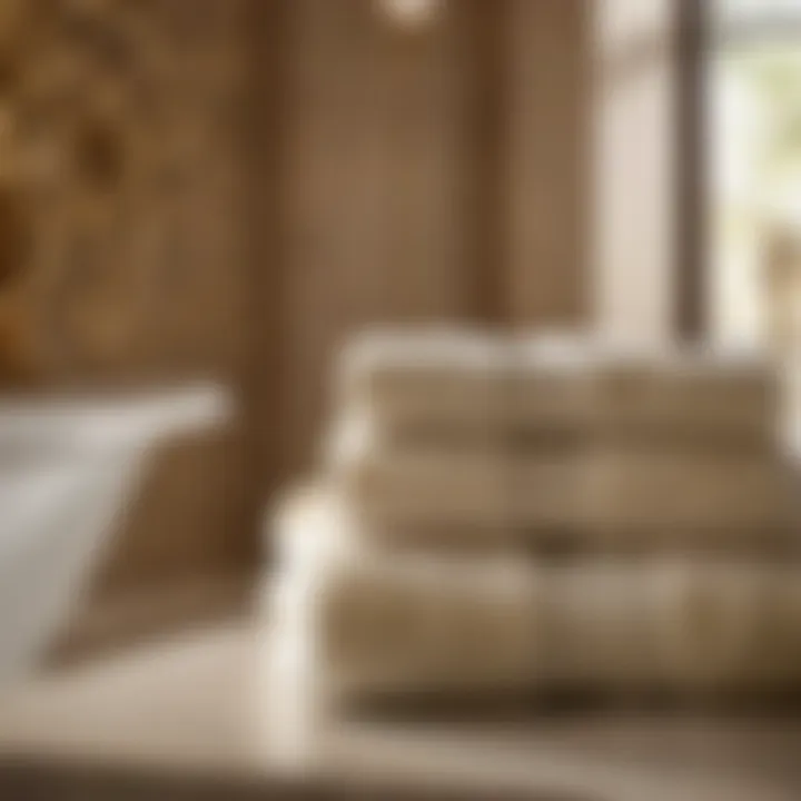 Elegant Egyptian Cotton Bath Towel Bathroom Display