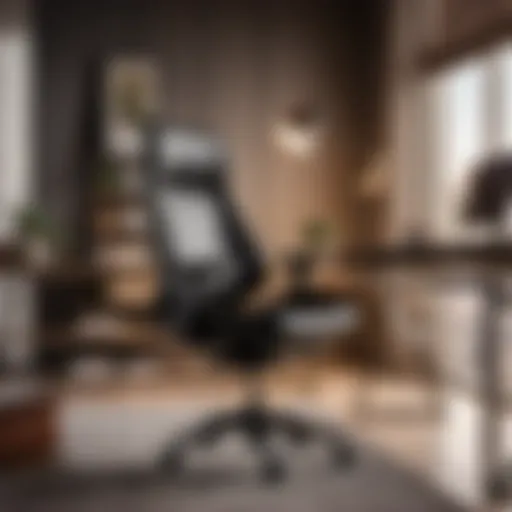 Elegant ergonomic office chair in modern workspace