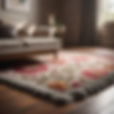 Elegant Floral Bedroom Rug