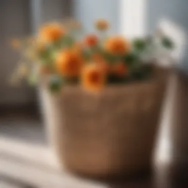 Floral Elegance Elegant floral pattern design on laundry basket