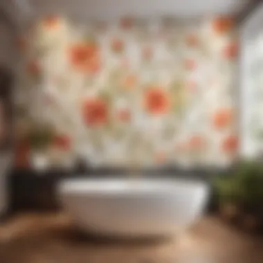 Floral Elegance Self-Adhesive Tile Elegant floral pattern self-adhesive wall tile