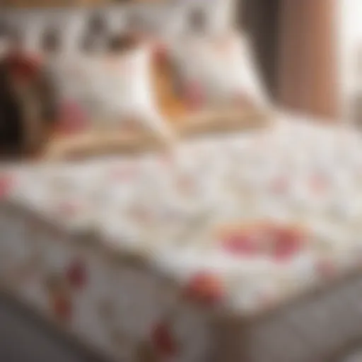 Elegant floral twin mattress cover
