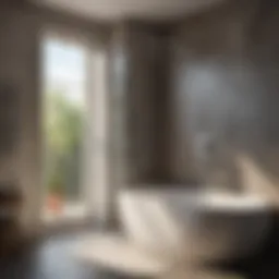 Elegant freestanding bath with shower attachment