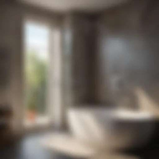 Elegant freestanding bath with shower attachment