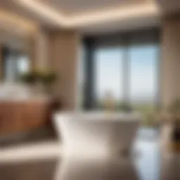 Elegant Freestanding Bathtub in Modern Bathroom