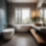 Elegant Geometric Bathroom Runner